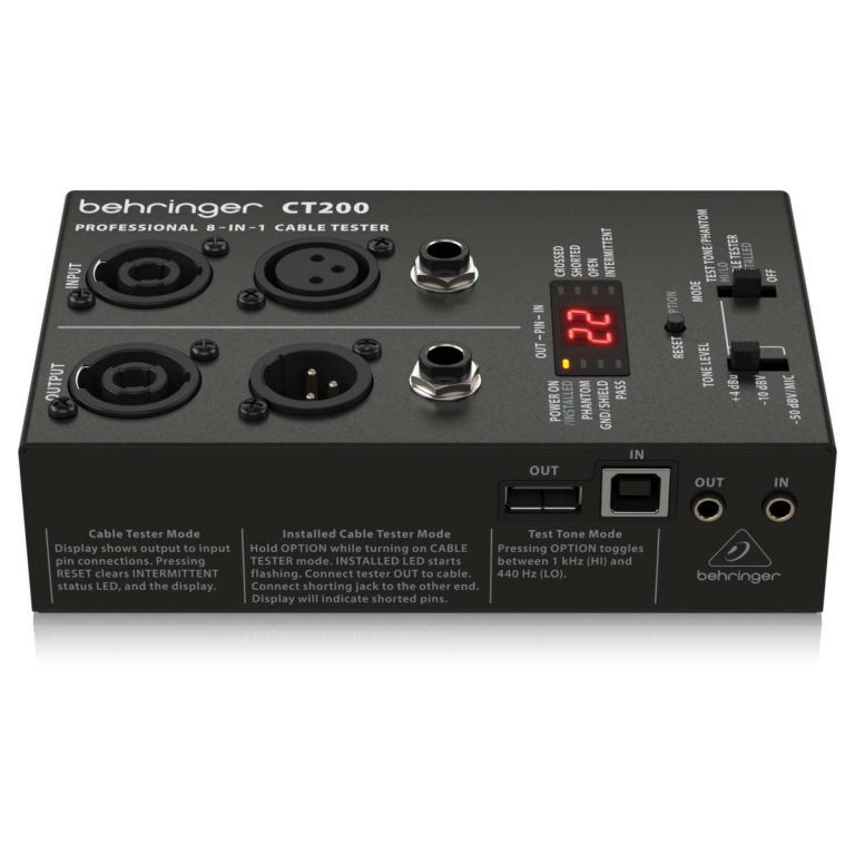 Behringer Ct Tester Profesional De Cables En